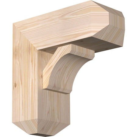 Ekena Millwork Legacy Craftsman Smooth Bracket w/ Offset Brace, Douglas Fir, 7 1/2"W x 18"D x 18"H BKT0806X18X18LEC04SDF